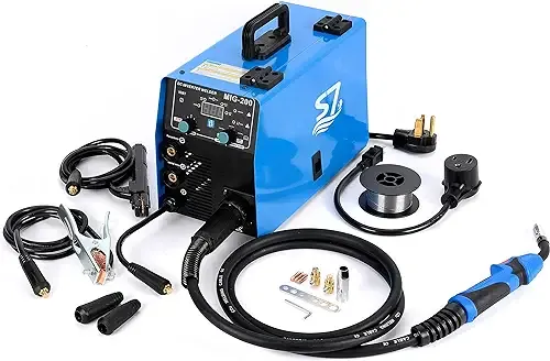 S7 200Amp MIG Welder - 4 in 1 Multiprocess Welding Machine for Gas/Gasless Welding, Lift TIG, and Stick ARC Welding - Dual Volt...