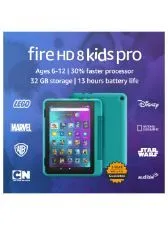 Amazon Fire HD 8 Kids Pro tablet- 2022, ages 6-12 | 8" HD screen, slim case for older kids, ad-free content, parental controls,...