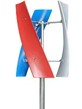 DNYSYSJ 400W Wind Power Turbine Generator Maglev generator Vertical Wind Generator with 3 Blade and Controller (12V Red blue wh...